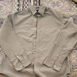 J. Crew Blue Gray Casual Button Down Shirt Long Sleeve